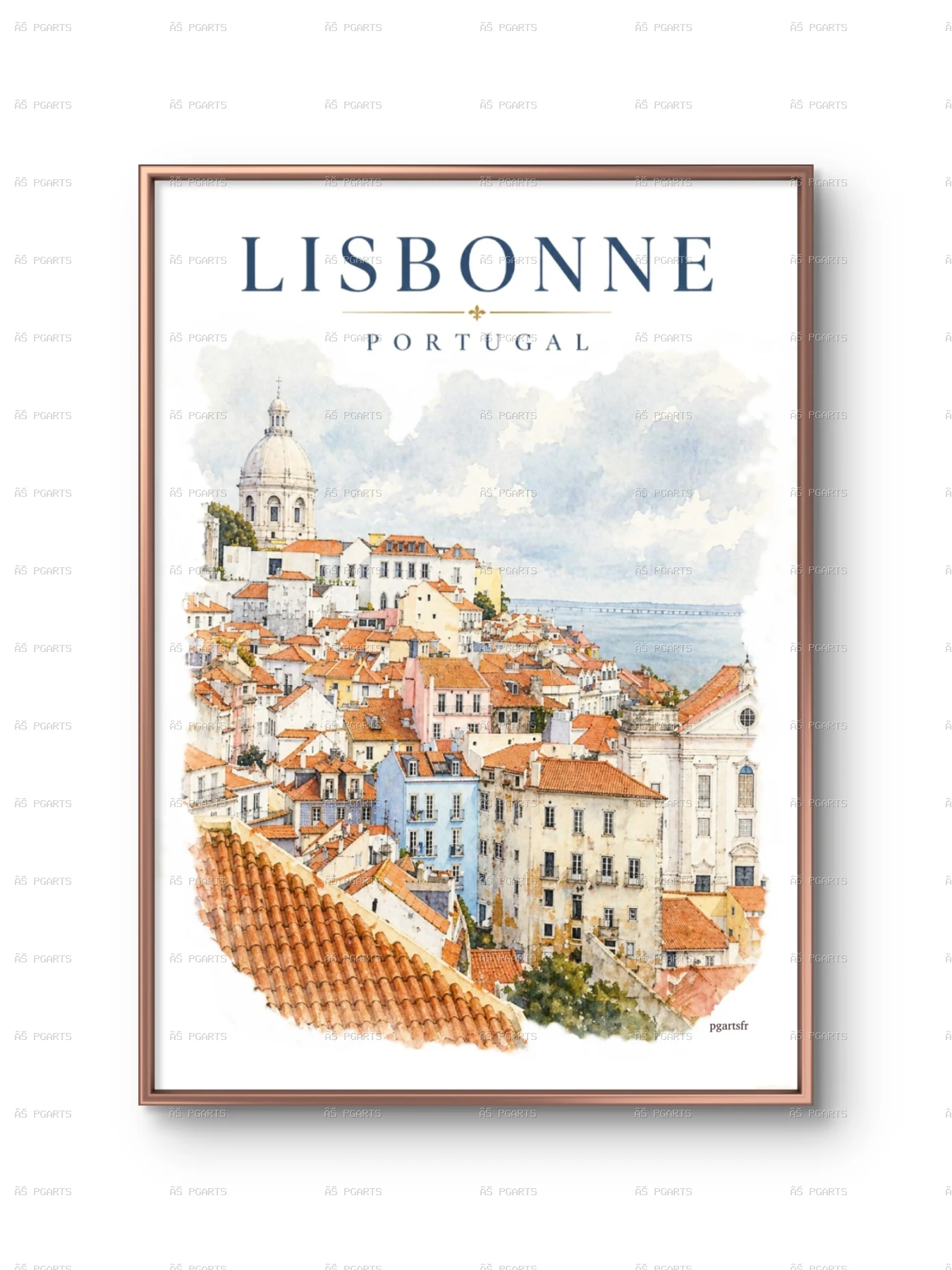 Lisbonne affiche Portugal style artistique