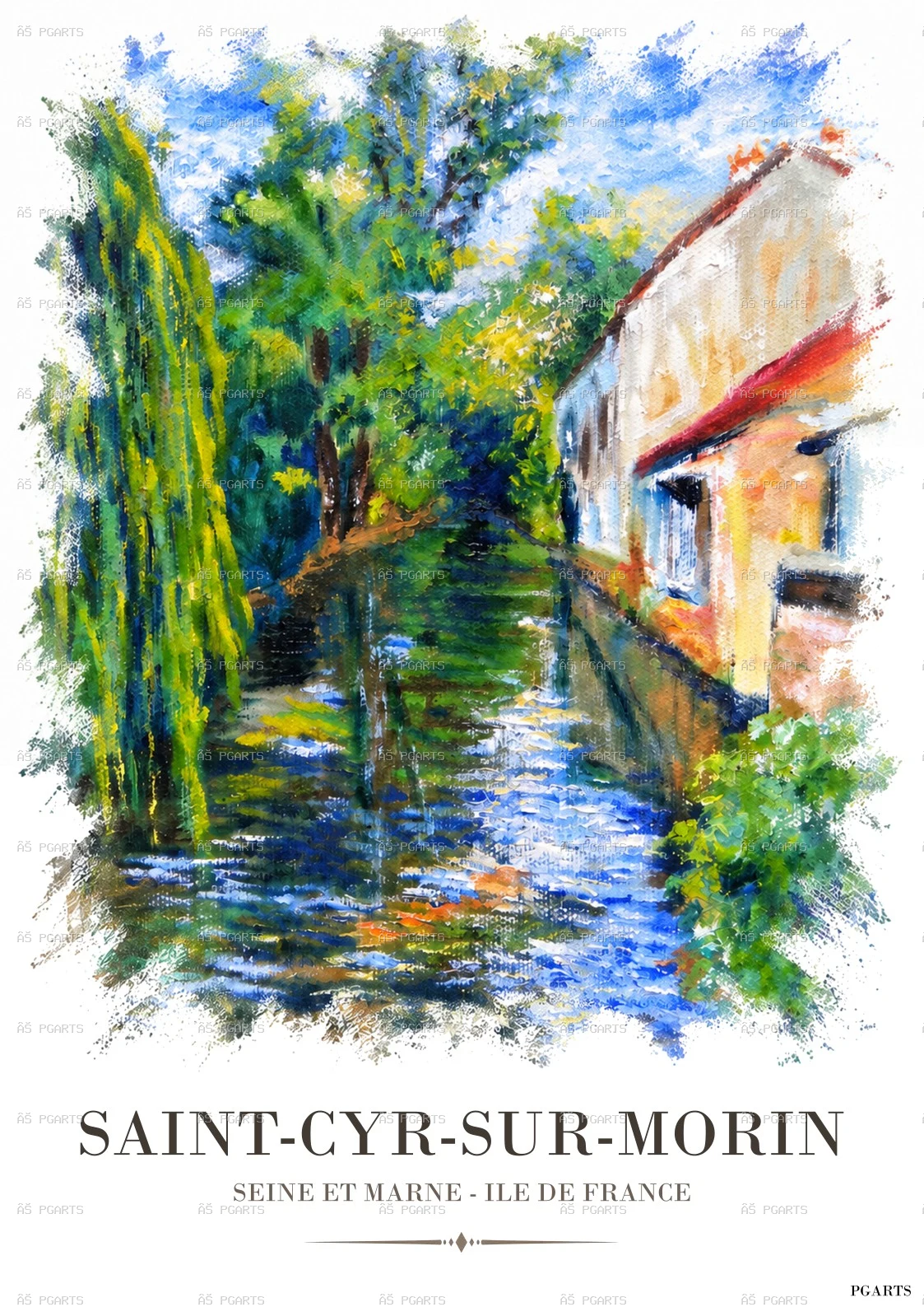 SAINT-CYR-SUR-MORIN - affiche et carte