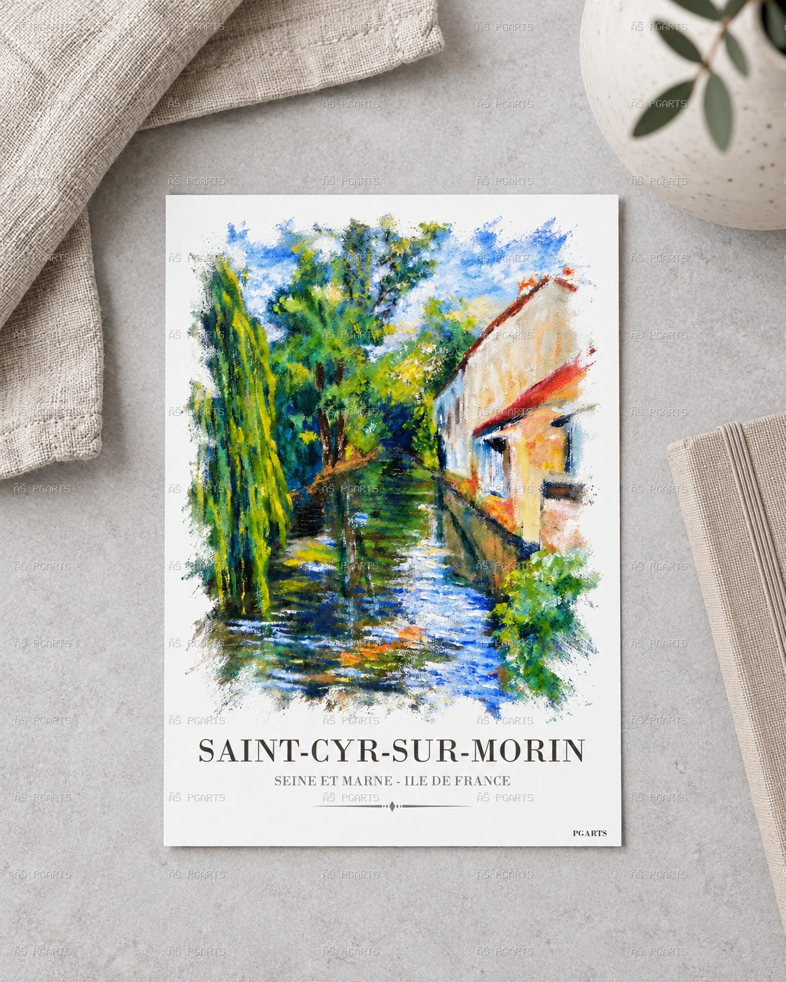 SAINT-CYR-SUR-MORIN - affiche et carte