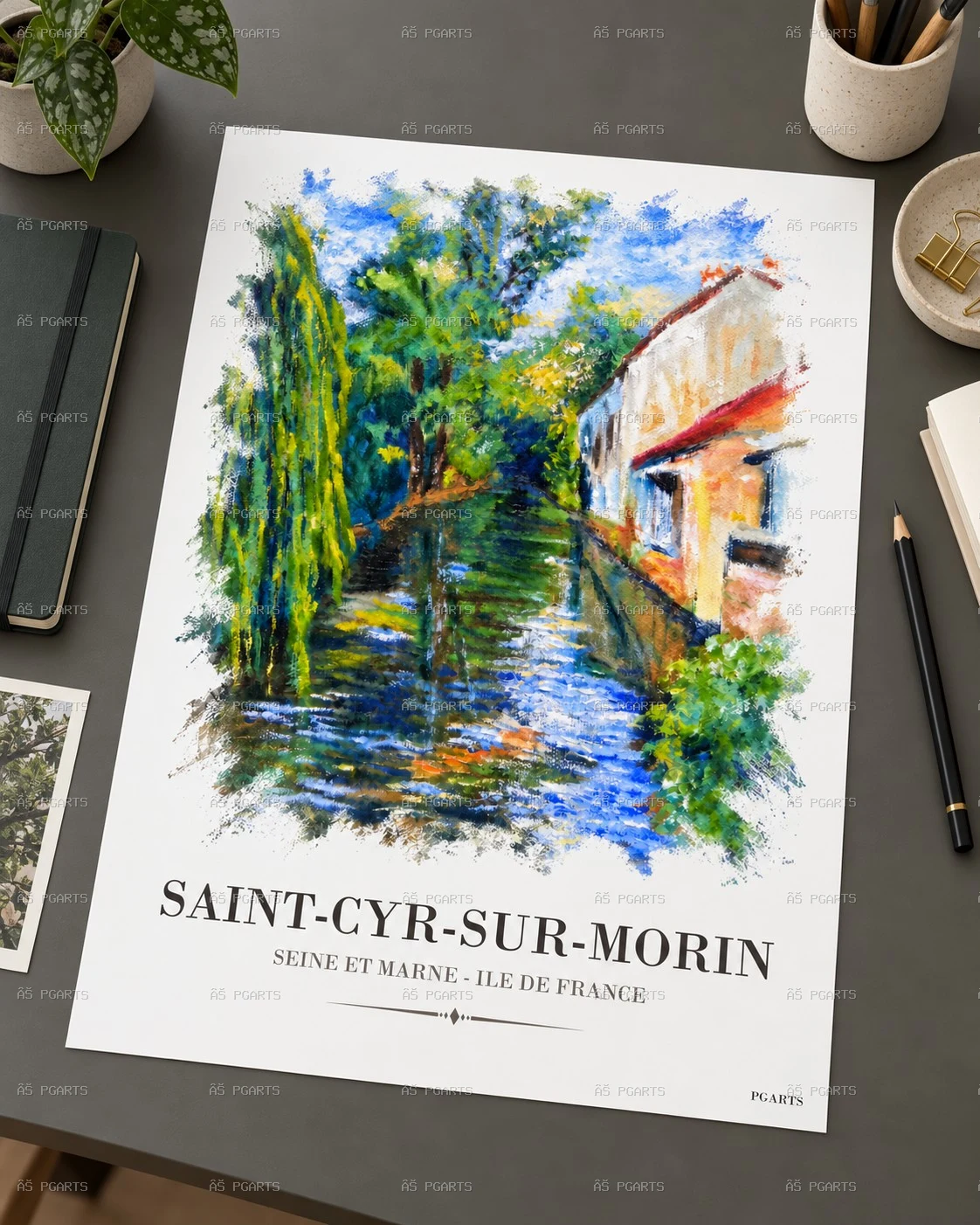 SAINT-CYR-SUR-MORIN - affiche et carte