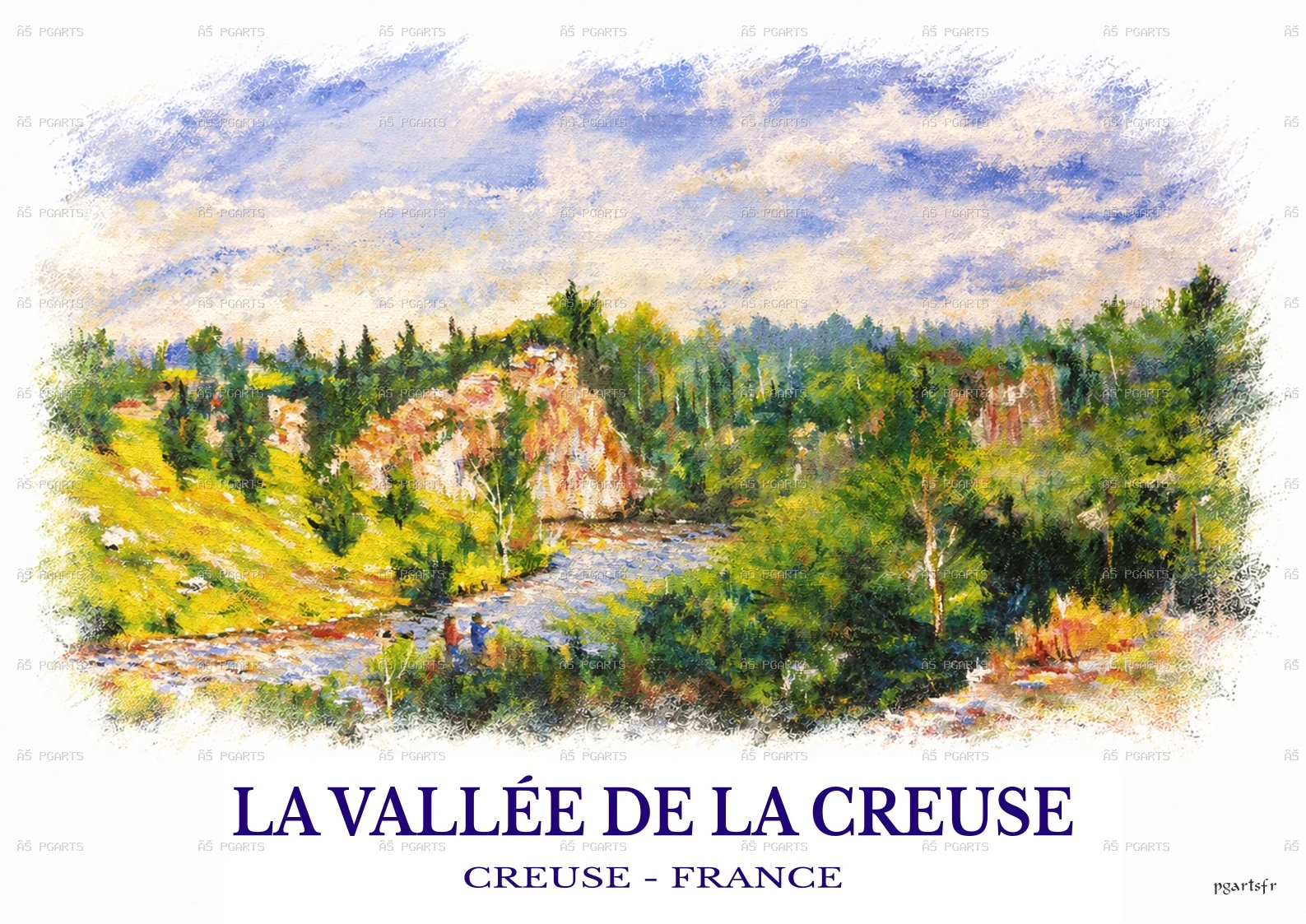 La Vallée de la Creuse – Carte d’art