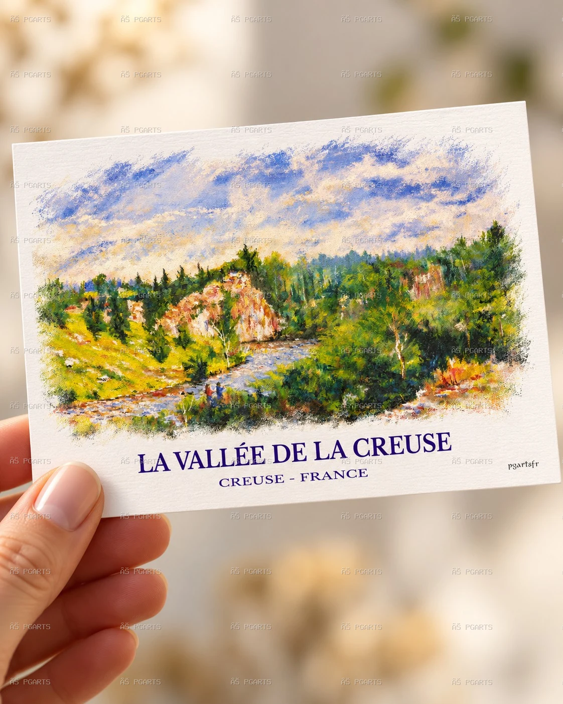 La Vallée de la Creuse – Carte d’art