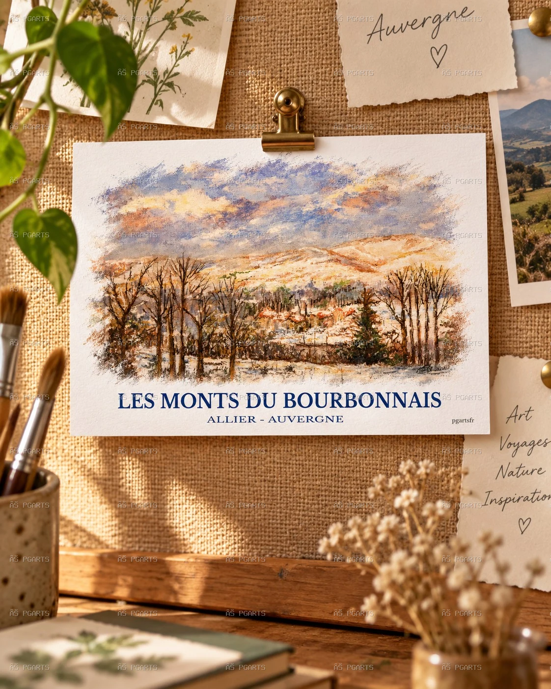 Les Monts Bourbonnais - carte