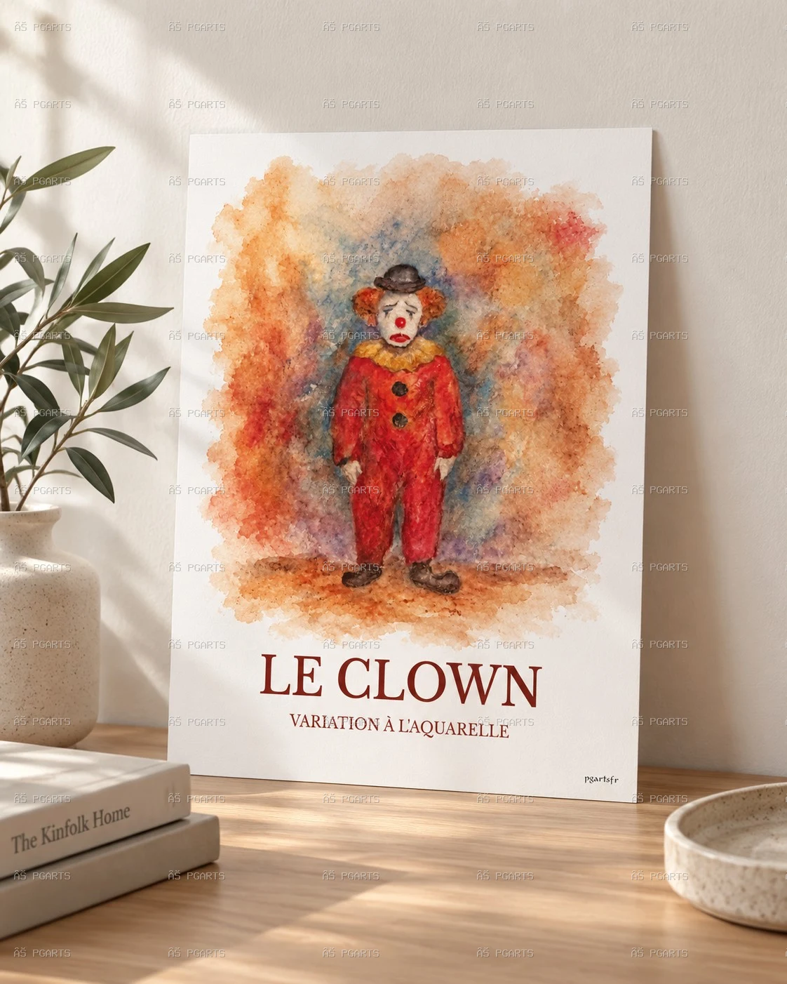 LE CLOWN - Variation à l’aquarelle