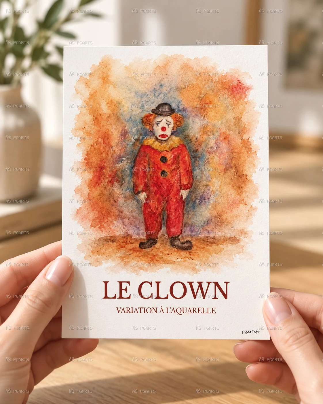 LE CLOWN - Variation à l’aquarelle